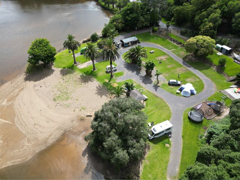 Aerial view of campground