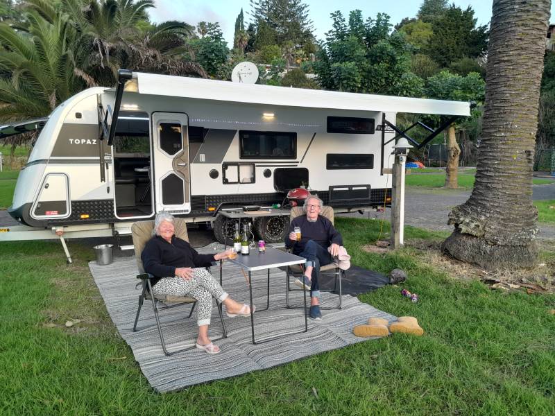 Relaxing in the campground